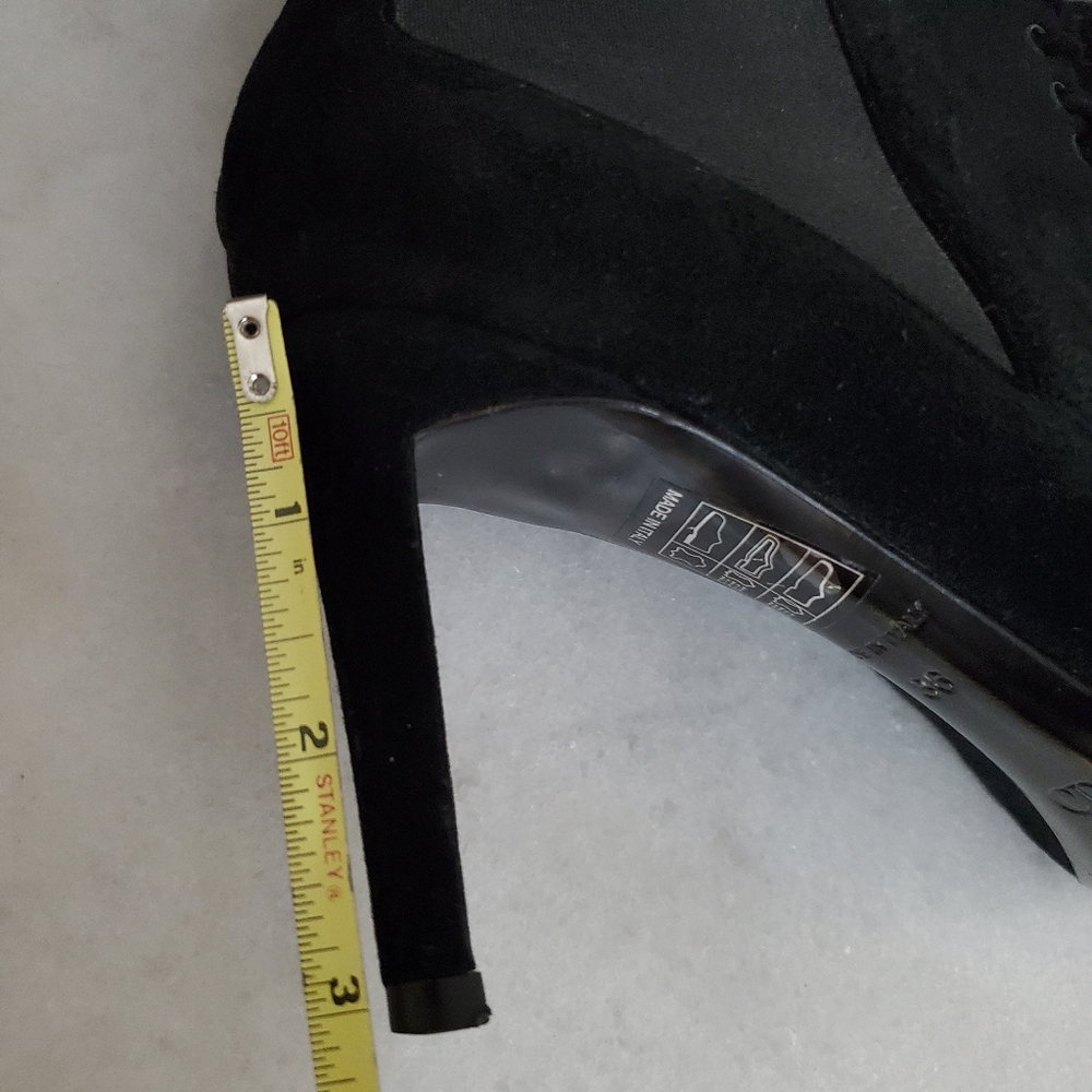 Christian Dior Black Suede Heeled Ankle Almond Toe Boot Shoe Women's Size 36 5.5 - Picture 14 of 15
